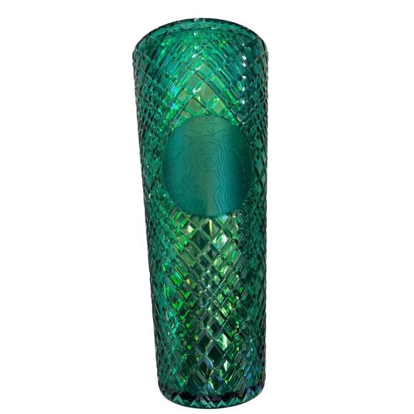 Starbucks Holiday 2021 Green Emerald Jeweled 24 oz Tumbler  (No lid) - Picture 7 of 8